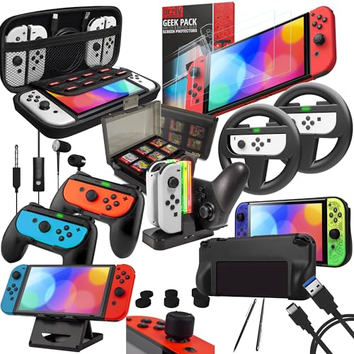 Orzly Kit Accesorios para Nintendo Switch Geek Pack 