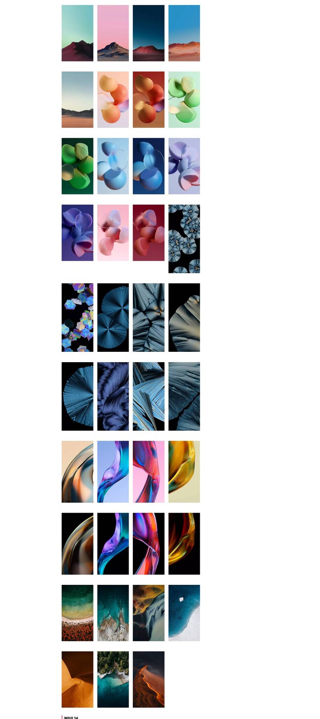 Todos los fondos de pantalla de MIUI 1 a MIUI 14 en un solo enlace para  descargar: una evolución visual de la capa de los móviles Xiaomi, image size:650x1457
