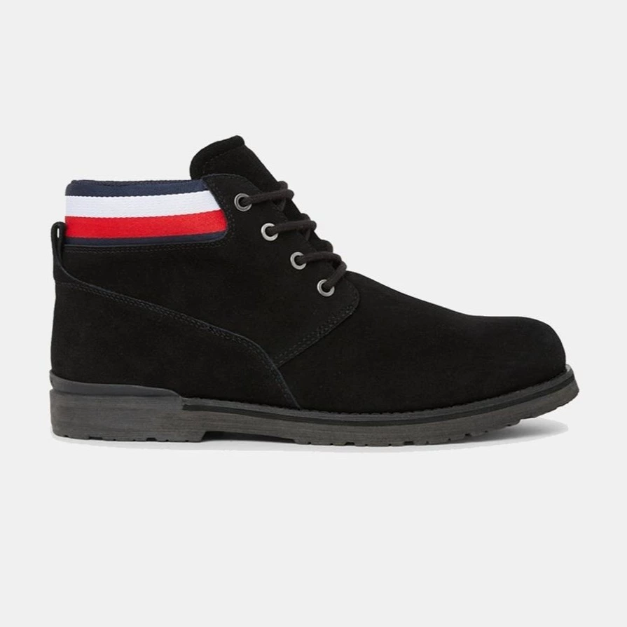 Tommy Hilfiger Botines de hombre en ante con cordones