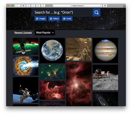 Más de 140.000 imágenes, vídeos y audios habilitados por la NASA