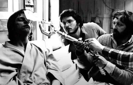 Mark Hamill en el rodaje del 'El Imperio Contraactaca'