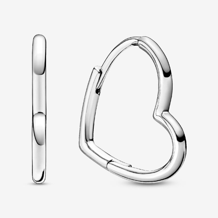 Pendientes de aro corazón Pandora