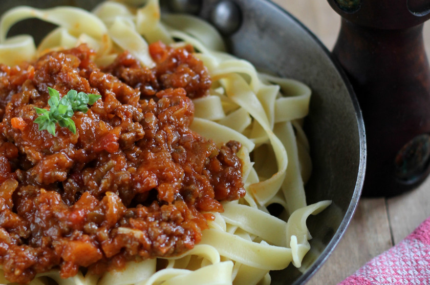 receta para preparar pasta a la bolognesa
