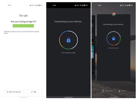 Google Chromeによる2段階認証。 9to5Google のスクリーンショット