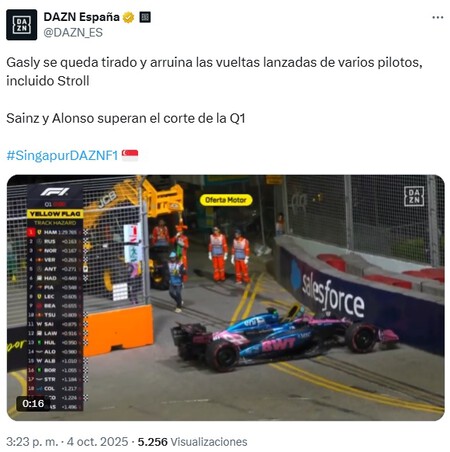 Gasly Singapur F1 2025