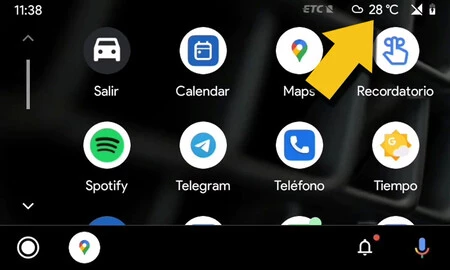Coolwalk以前は、時刻はトップバーに控えめに表示されていました