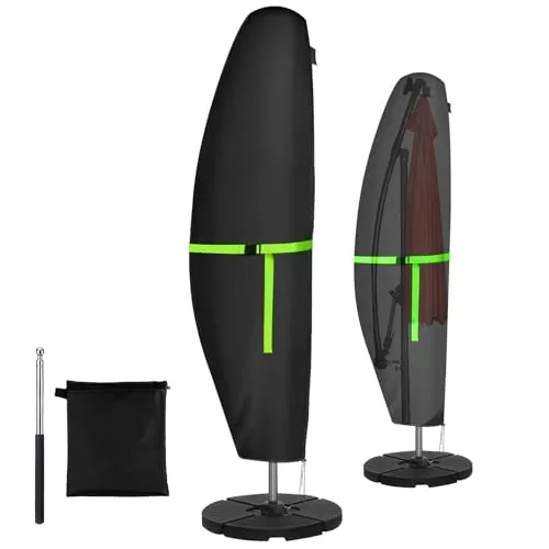 GEMITTO Funda Protectora para sombrilla (diámetro 2-4 m) Funda Impermeable para sombrilla de jardín