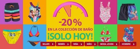 20% de descuento solo hoy en ropa de baño C&A