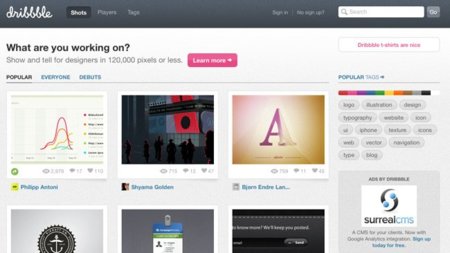 Dribbble, comparte tus diseños en una simple imagen de 400 x 300 píxeles