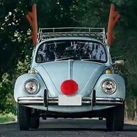 La moda de poner cuernos de reno en el coche parece divertida pero te puede costar una buena multa de la DGT
