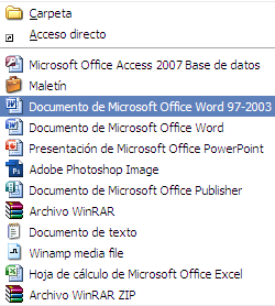 Truco: Crea documentos para Word 97/2003 desde el menú de contexto
