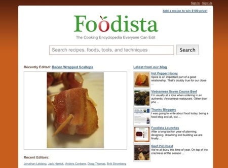 Foodista, enciclopedia colaborativa online de recetas de cocina