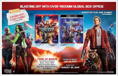 Disney dará por fin el salto al Blu-ray UHD con Guardianes de la Galaxia 2