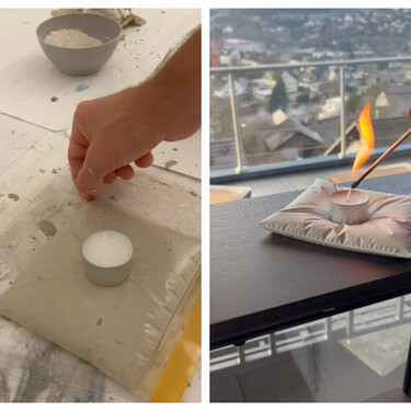 Estos cojines de cemento son súper cuquis y los puedes hacer tu mismo por cuatro duros