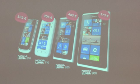 Nokia anuncia los precios del Lumia 900, 610 y 808 PureView