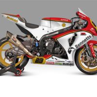 Decoración especial Barry Sheene para Suzuki en el 40 aniversario de su título de 500cc 