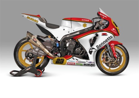 Decoración especial Barry Sheene para Suzuki en el 40 aniversario de su título de 500cc