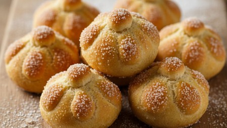Pan de muerto en versión mini: suave y esponjoso, listo en menos de 2 horas y con 9 ingredientes