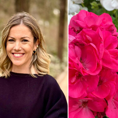 Natalia Sáez, experta en jardinería: "Cuando los geranios están en flor y expuestos al sol, necesitan más riego de lo normal" 