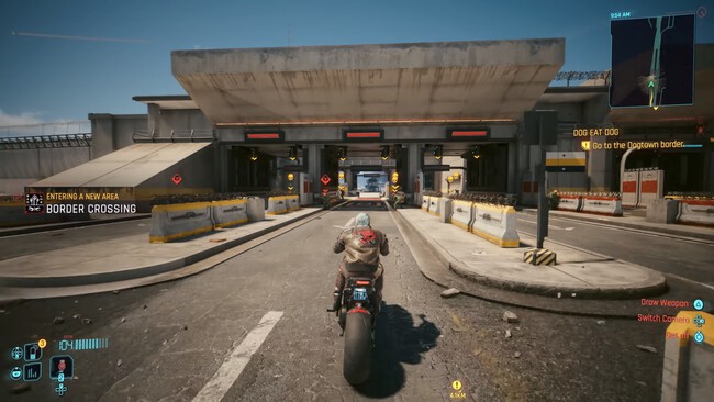 Cyberpunk 2077 Puesto Fronterizo Night City Control Salida