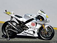 Decoración especial para las Yamaha en el GP de Portugal