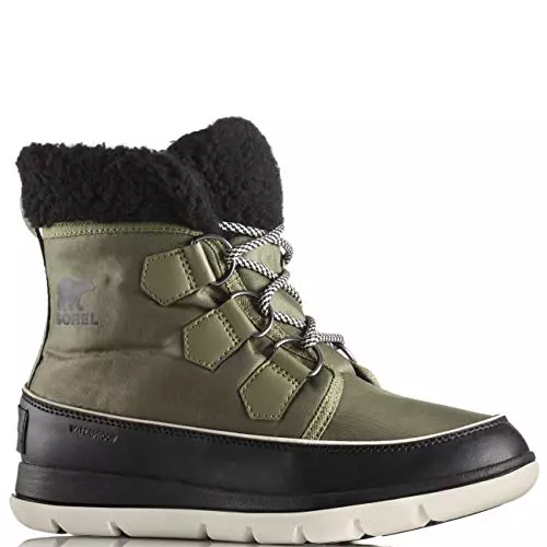Sorel Explorer Carnival Waterproof, Botas de Invierno para mujer, Hiker Green X Black, 39 EU