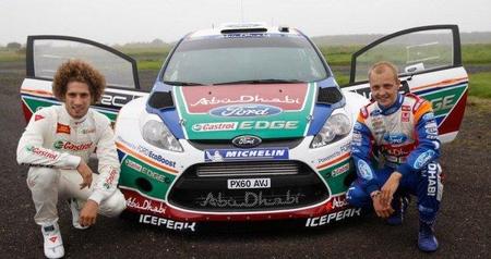 Marco Simoncelli probó el Fiesta RS WRC de Mikko Hirvonen