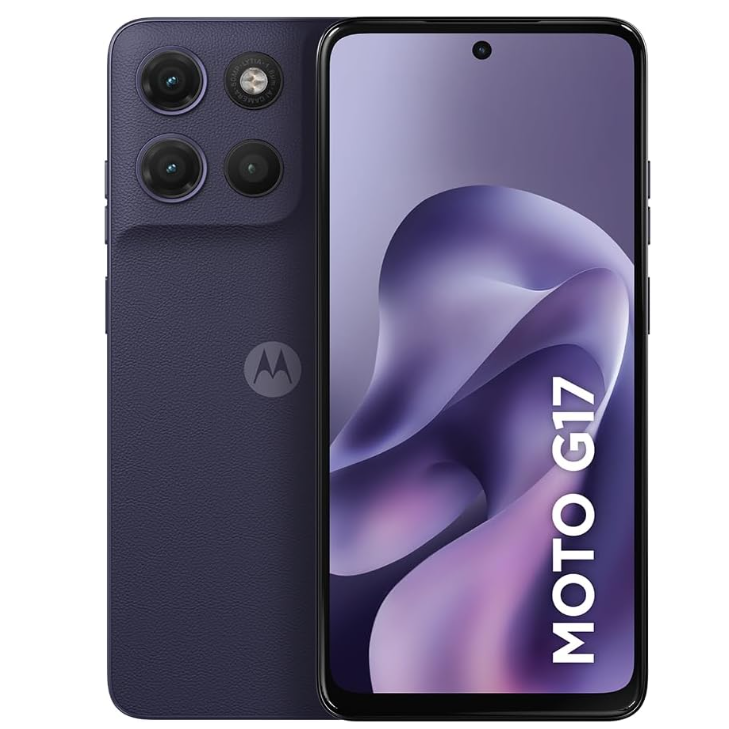 Smartphone Motorola Moto G17 4G - 128GB 4GB Ram + 8GB Ram Boost - Roxo
