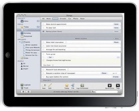 Próxima versión de Things para el iPad