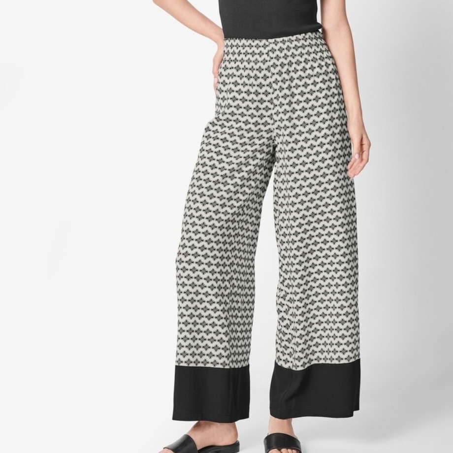Pantalón de pernera ancha para mujer
