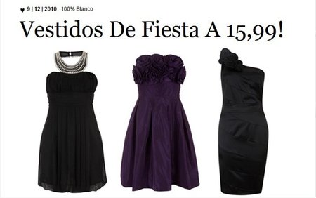Vestidos de fiesta en Blanco a 15,99 euros