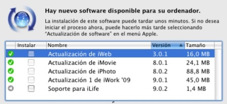 Apple lanza una serie de actualizaciones de iLife'09 e iWork'09