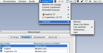 Meteorologist, visualiza el estado del tiempo de diferentes localizaciones