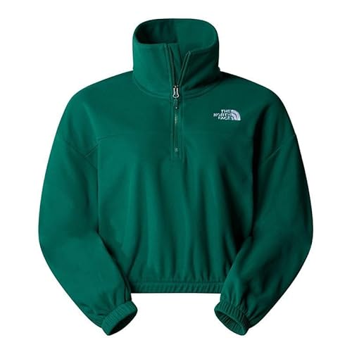 The North Face NF0A89J9NL11 W 100 Glacier Half Zip Fleece Sweatshirt Mujer Evergreen Tamaño L