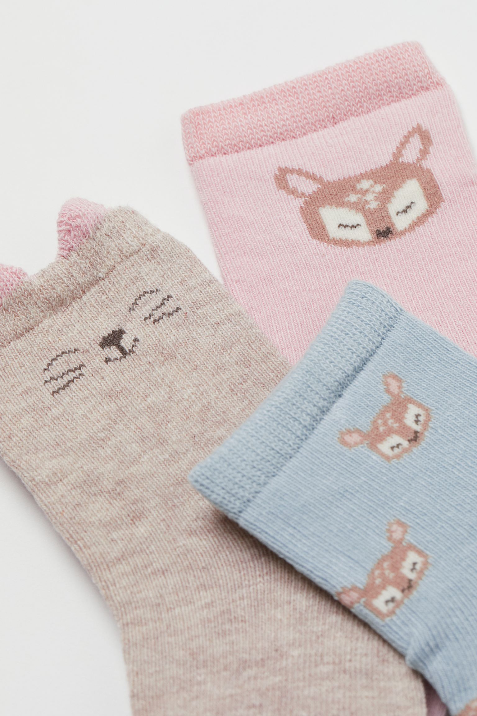 Pack de cinco pares de calcetines finos de animales