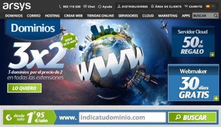 1and1 adquiere el servicio de hosting web español Arsys