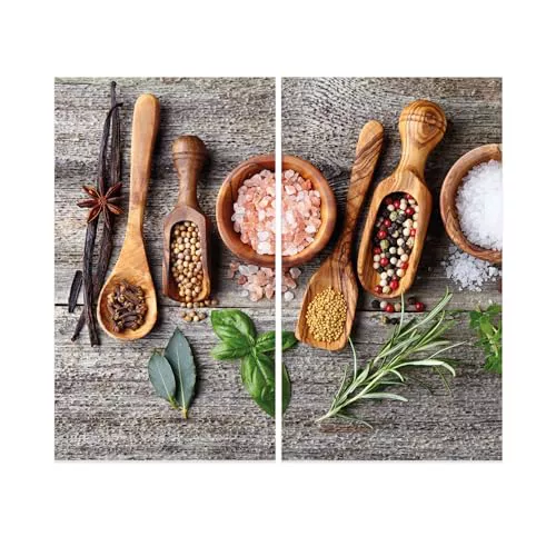 JOCCA - Cubre Vitrocerámica/Cristal Templado/Protector Placa Cocina/Protección Vitrocerámica/Tabla de Cortar/Corta, Sirve, Protege/Resistentente al Calor (Especias)
