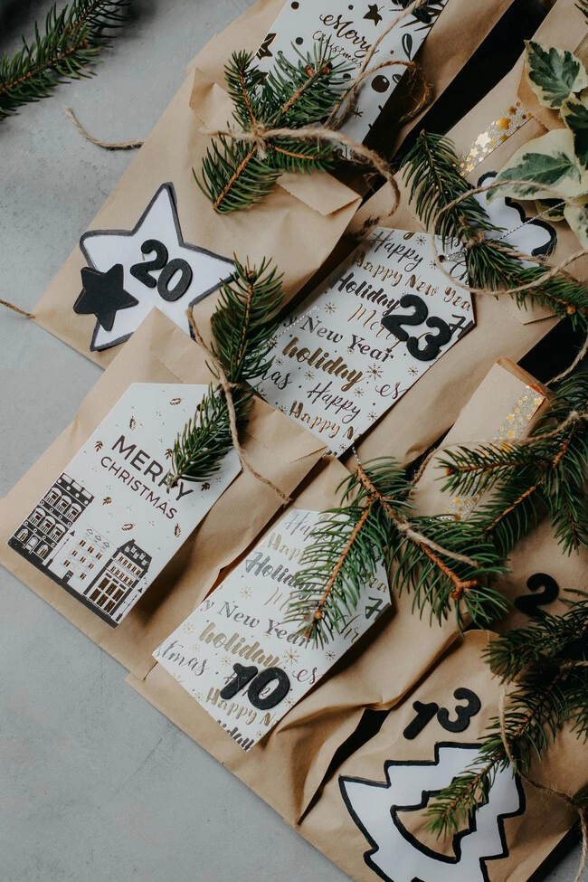 Free Photo Of Christmas Bags Decorated With Wishes