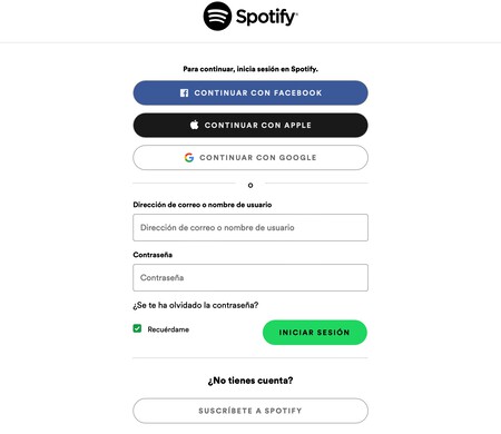 Login Spotify