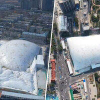 Una obra enfrente de casa es un sinvivir para todo el mundo. China tiene una solución: cúpulas inflables