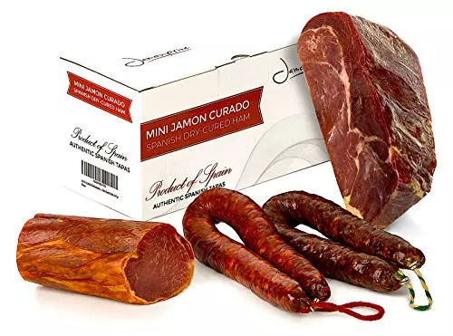 Jamón Serrano Curado Deshuesado 1 Kg + Lomo Duroc Natural 250 gr + Chorizo Extra Sarta Dulce 200 gr + Salchichón Sarta 200 gr - Jamonprive