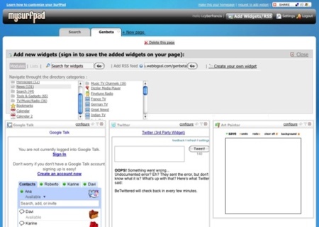 Mysurfpad, otra página de inicio que entra en escena