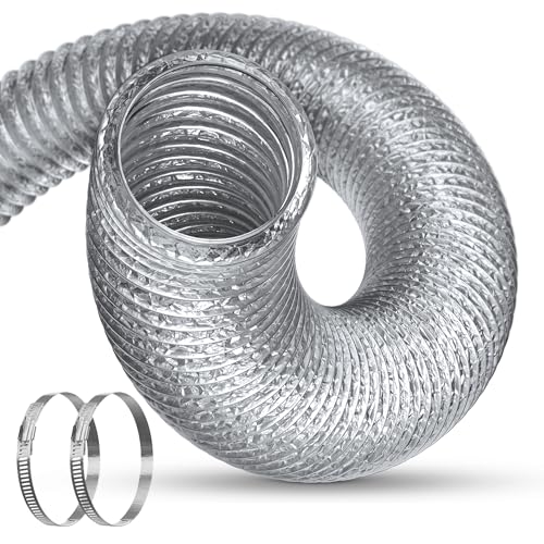 HG PLVTII Tubo Ventilación 100 mm Aluminio Flexible, 2.5 m
