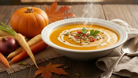 Crema de otoño: lista en 25 minutos y usando las verduras que te sobraron de otros guisados