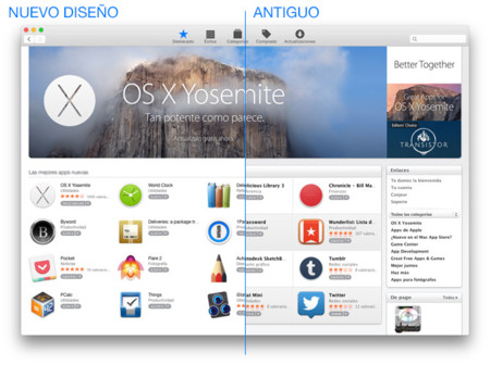 Apple actualiza el diseño de la Mac App Store a juego con OS X Yosemite