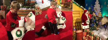 La preciosa y mágica experiencia que regaló Papá Noel a un niño con ceguera y autismo 