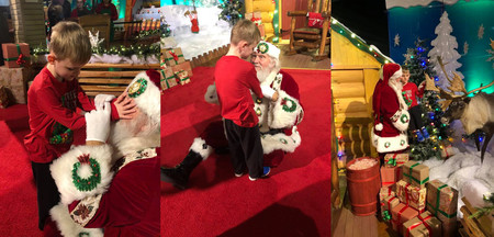 La preciosa y mágica experiencia que regaló Papá Noel a un niño con ceguera y autismo