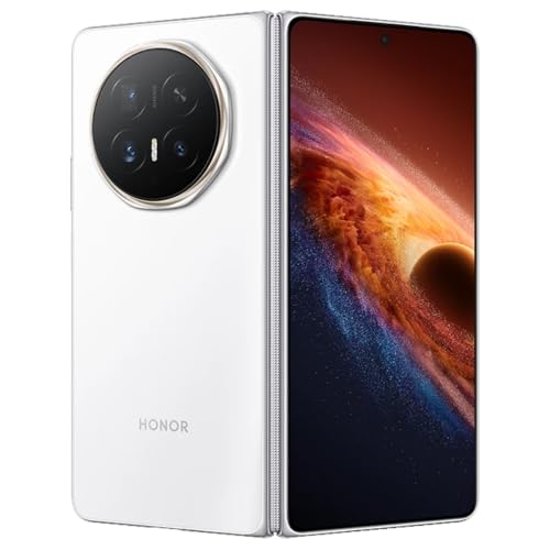 HONOR Magic V6 5G (PNM-N49) 512 GB de almacenamiento, 16 GB de RAM, desbloqueado de fábrica, Android 16, plegable, smartphone (blanco)