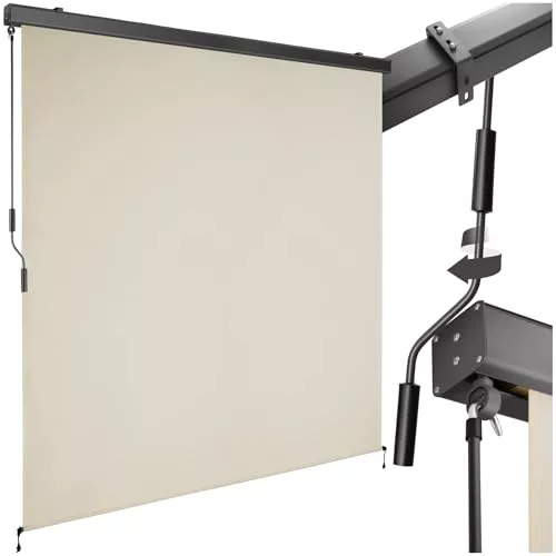tectake® toldo Vertical Exterior Enrollable con manivela