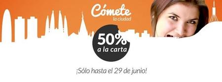 50 % de descuento en 200 restaurantes de Madrid y Barcelona hasta el 29 de junio